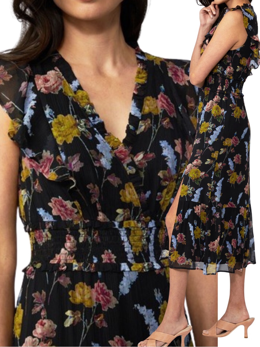 NWT PAIGE Katharina Effortless California Style Sleeveless Silk Chiffon Dress